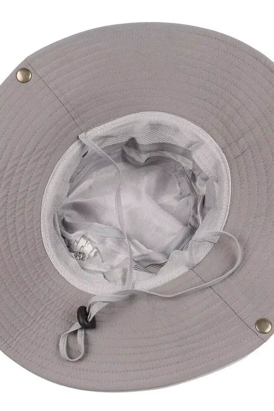 Summer Men Bucket Hat Outdoor UV Protection Wide Brim Panama Safari Hunting Hiking Hat Mesh Fisherman Hat Beach Sunscreen Cap - Velinare