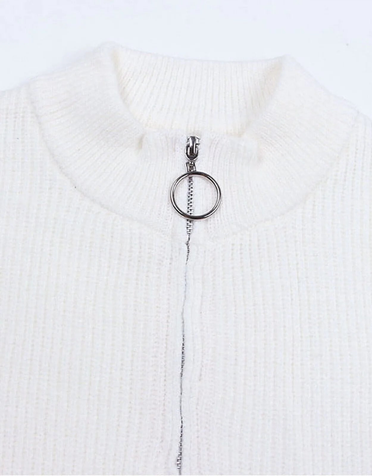 Sweaters for Women Quarter Zip Striped Sweaters Knitted Warm Pullover Sweaters - Velinare