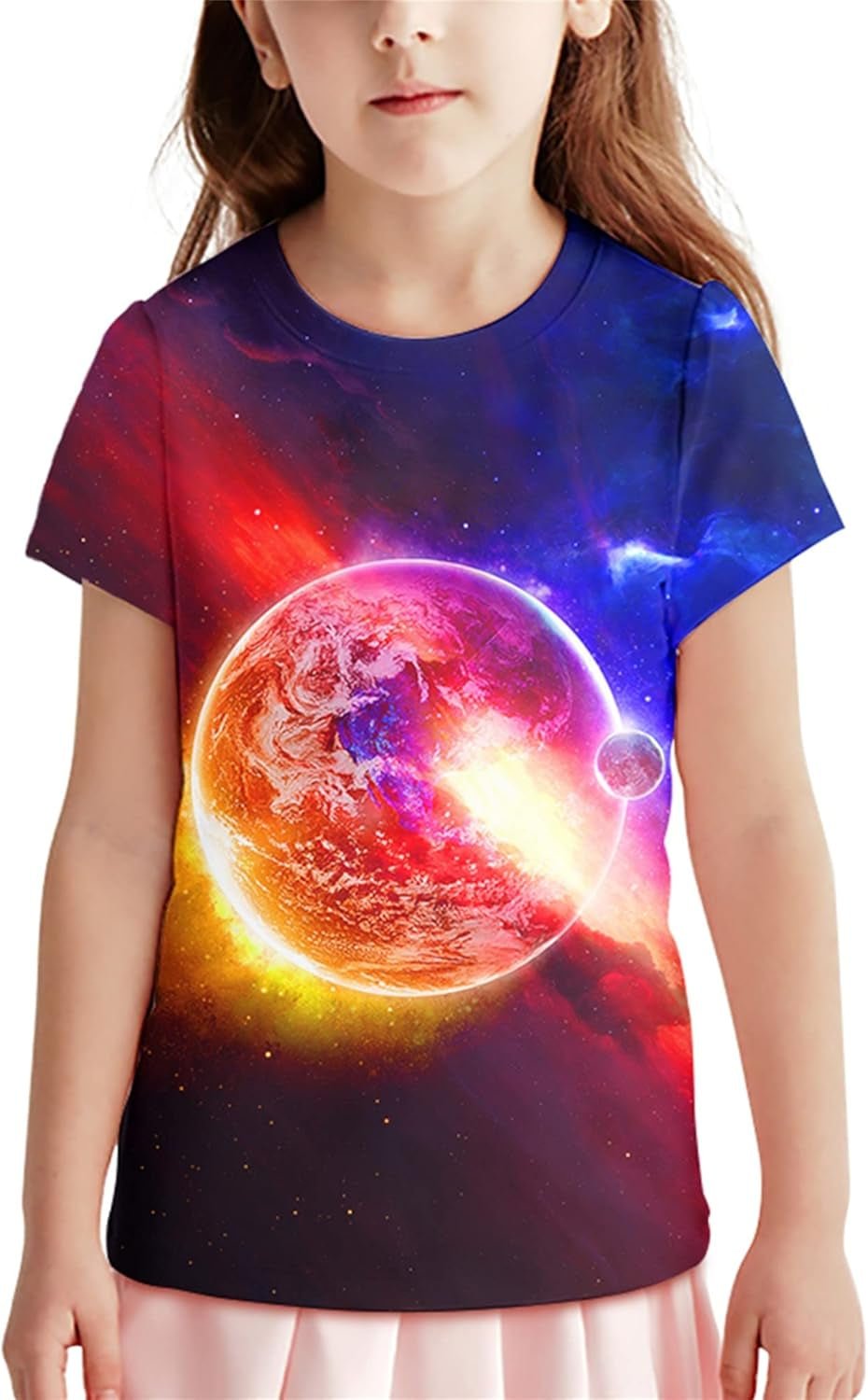 Teens Boys Girls Shirts 3D Print Colorful Design Graphic Tee Shirt with Short Sleeve for Kids 6 - 16 Years - Velinare