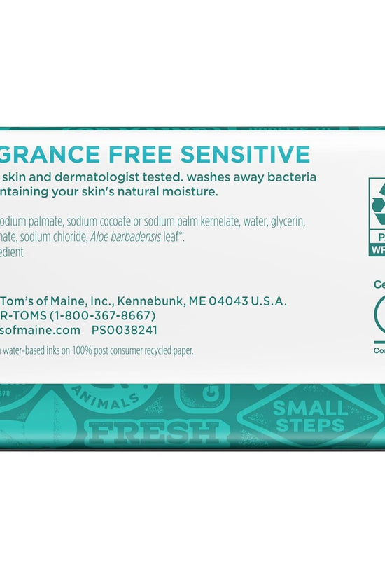 Tom’S of Maine Natural Beauty Bar Soap for Women and Men, Fragrance Free, Sensitive Skin, 5 Oz Bar (Pack of 6) - Velinare