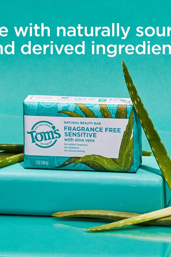 Tom’S of Maine Natural Beauty Bar Soap for Women and Men, Fragrance Free, Sensitive Skin, 5 Oz Bar (Pack of 6) - Velinare