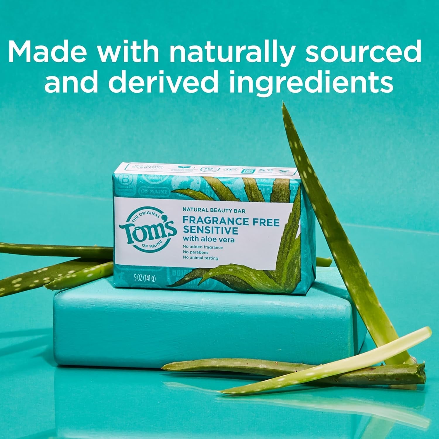 Tom’S of Maine Natural Beauty Bar Soap for Women and Men, Fragrance Free, Sensitive Skin, 5 Oz Bar (Pack of 6) - Velinare