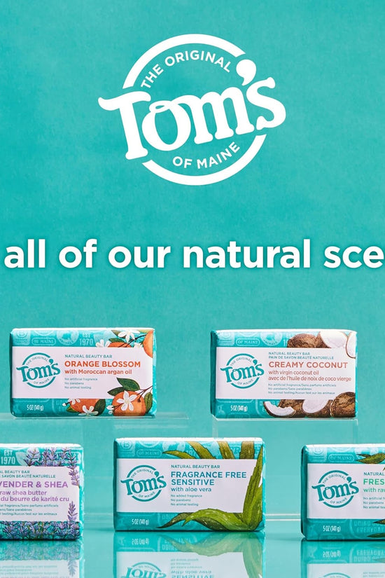 Tom’S of Maine Natural Beauty Bar Soap for Women and Men, Fragrance Free, Sensitive Skin, 5 Oz Bar (Pack of 6) - Velinare