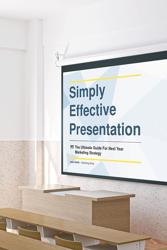 Universal Projector Screen Ceiling Mount, Wall Hanging Mount L - Brackets, 6 Inch Adjustable Extension with Hook Kit, Perfect Projector Screen Placement Hold up to 66 Lbs (PSM001 - W), White - Velinare