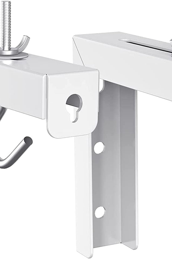 Universal Projector Screen Ceiling Mount, Wall Hanging Mount L - Brackets, 6 Inch Adjustable Extension with Hook Kit, Perfect Projector Screen Placement Hold up to 66 Lbs (PSM001 - W), White - Velinare